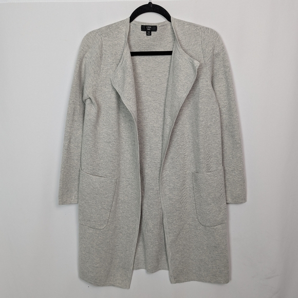 J.Crew sz XS Juliette Collarless Sweater Cardigan Wool Knit Blazer Meghan Markle - Picture 2 of 16